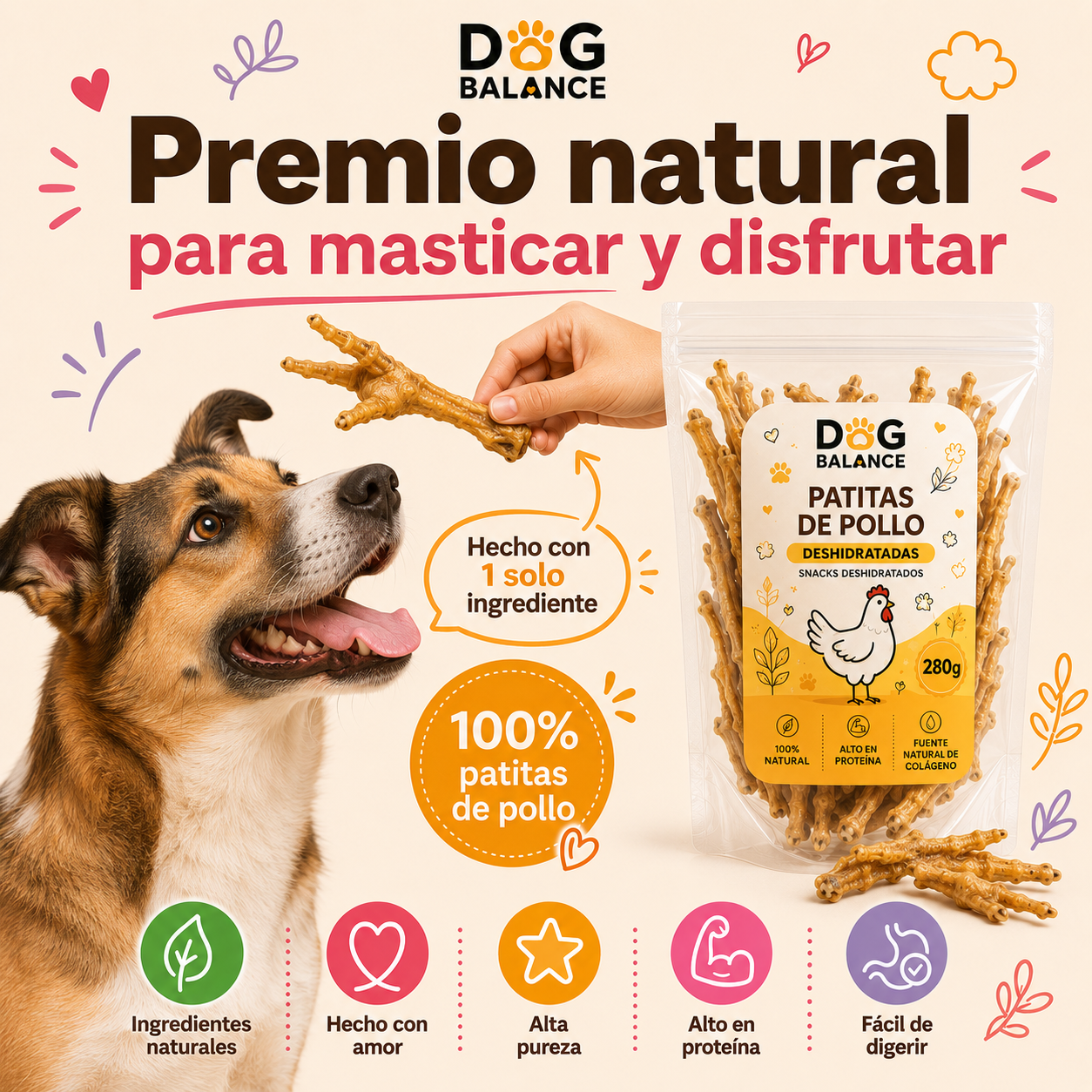 Premios Deshidratados: Patita de Pollo
