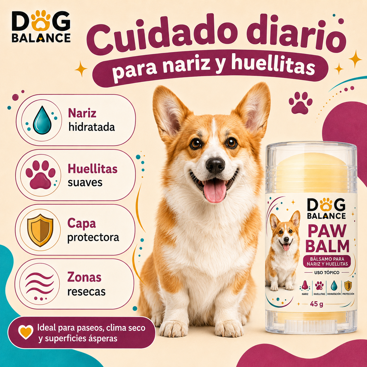 Bálsamo para Huellitas y Nariz: Paw Balm