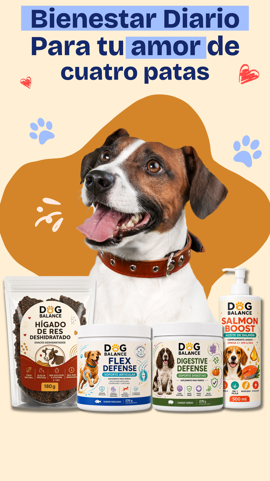 Suplementos, kits y bienestar diario para perros Dog Balance