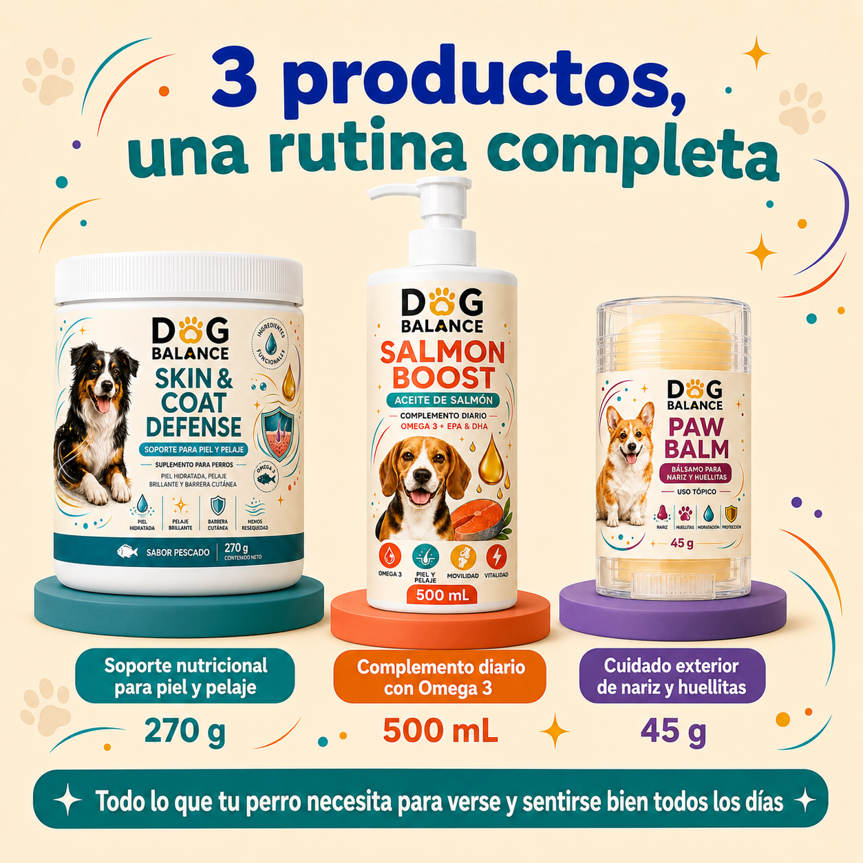 Kit Piel y Pelaje Completo: Nutrición, Brillo y Resequedad