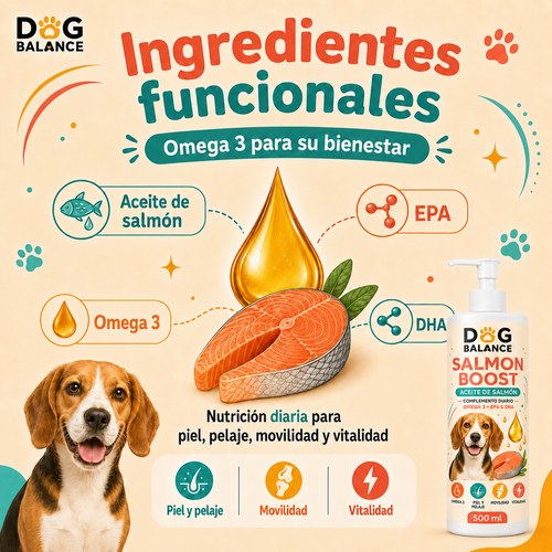 Aceite de Salmón para Perro: Salmon Boost