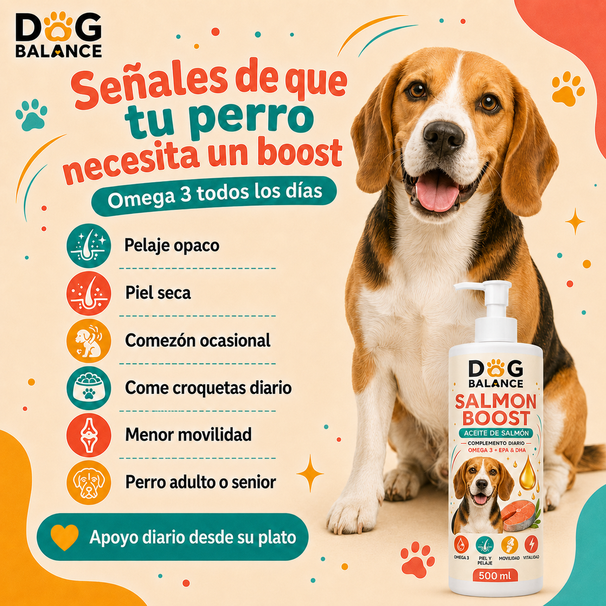 Aceite de Salmón para Perro: Salmon Boost